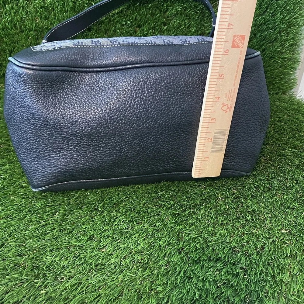 Dooney & Bourke Signature Hobo Purse Navy Logo Shoulder‎ Bag Handbag*